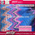 shaoxing winfar Textile Cheap Knit Single Jersey 4 Way Stretch Polyester Elastane Custom Fabric Printing for Garment